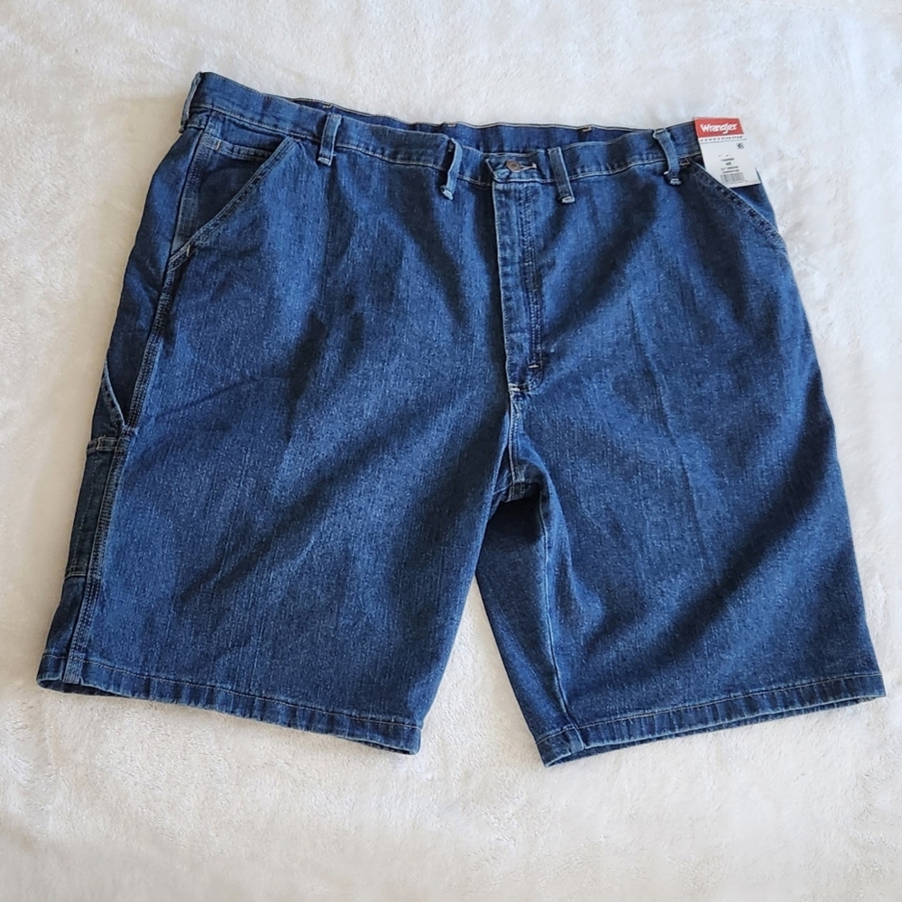 👖 Wrangler Men’s Blue Denim Carpenter Shorts – Size 46, NWT, 11” Inseam